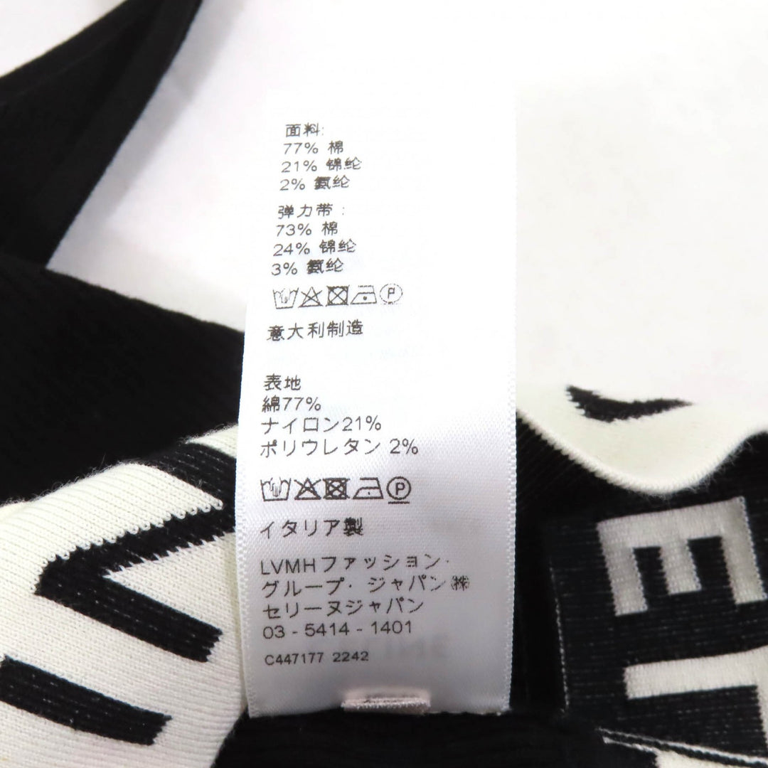Excellent CELINE Tank top Athlete Bra / Mesh Black/Cream cotton S 2A68L372N