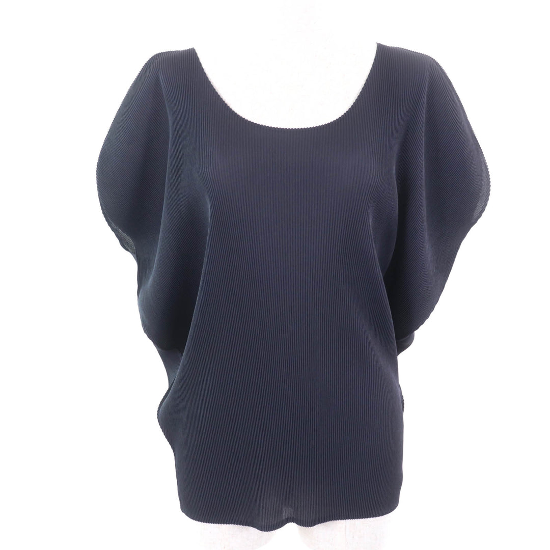 Excellent PLEATS PLEASE T-shirt Navy polyester Women 3 PP11-FK794