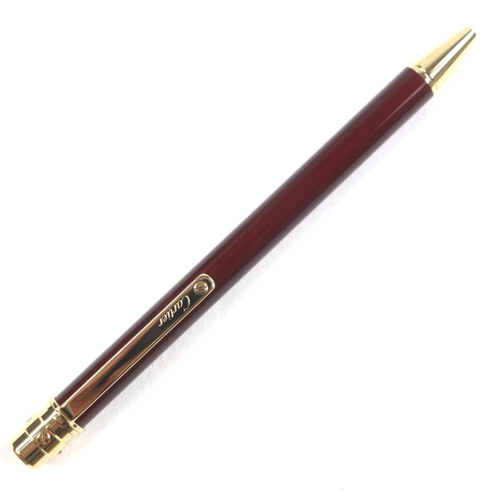 Excellent Cartier Ballpoint pen Santos de Cartier Bordeaux gold mens