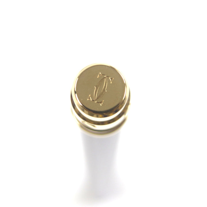 Excellent Cartier Ballpoint pen Santos de Cartier Bordeaux gold mens
