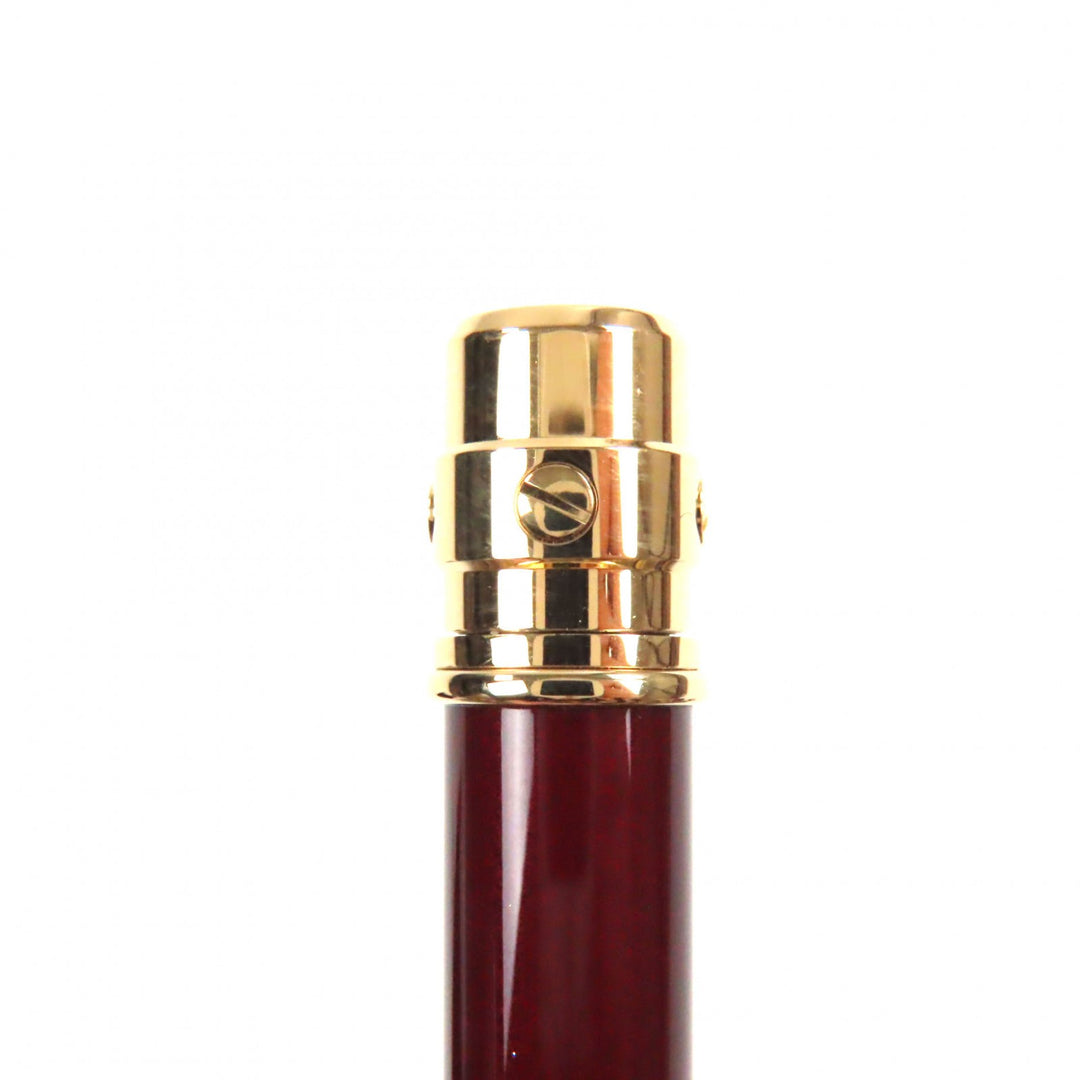 Excellent Cartier Ballpoint pen Santos de Cartier Bordeaux gold mens