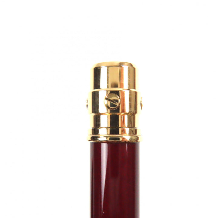 Excellent Cartier Ballpoint pen Santos de Cartier Bordeaux gold mens