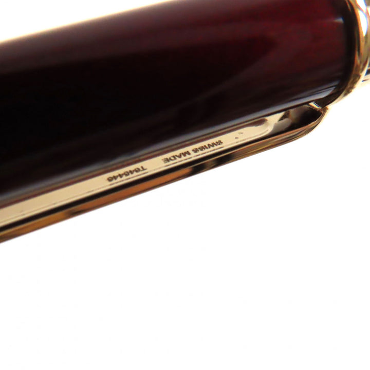 Excellent Cartier Ballpoint pen Santos de Cartier Bordeaux gold mens