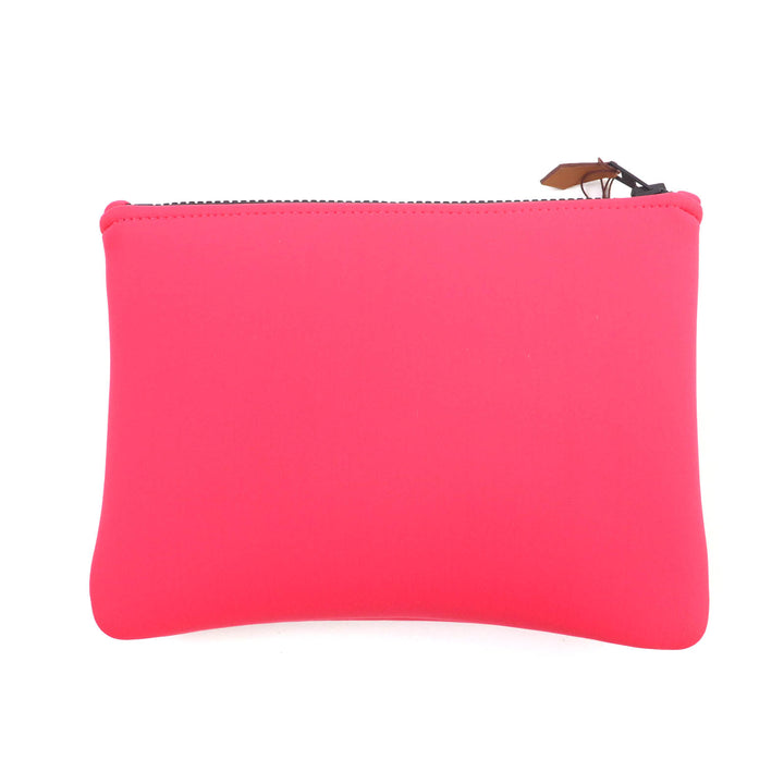 Pristine HERMES Pouch Neoban Zen Au Soleil PM Logo punching design polyamide Women