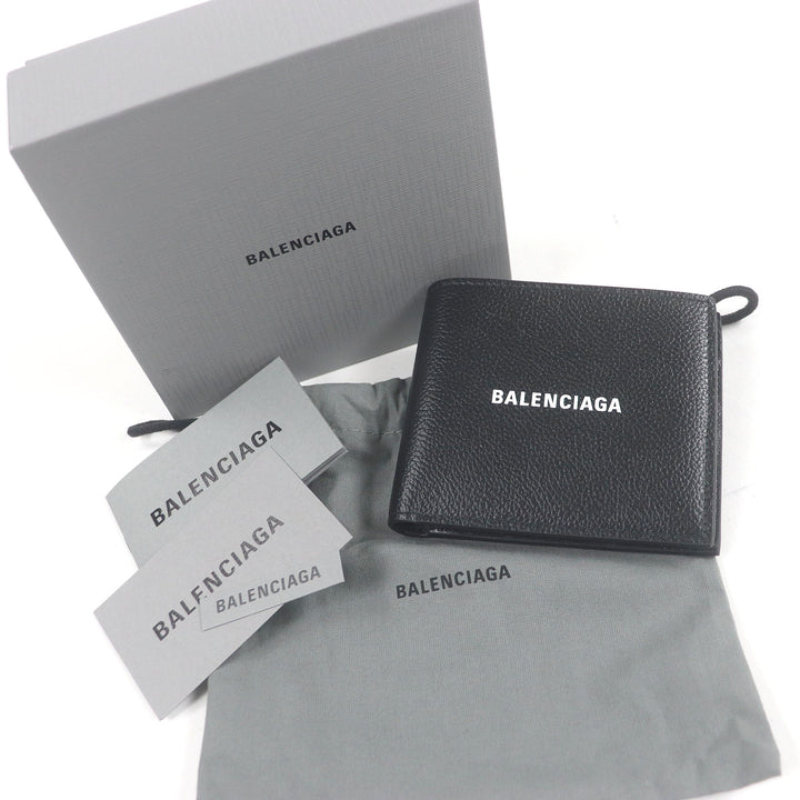 Pristine BALENCIAGA Bill Compartment Bifold Wallet compact wallet black leather mens