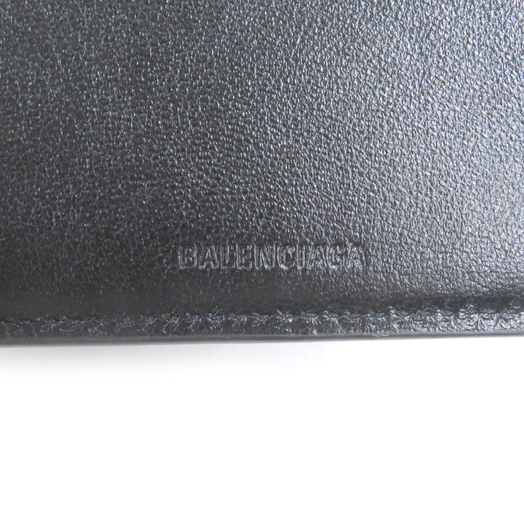 Pristine BALENCIAGA Bill Compartment Bifold Wallet compact wallet black leather