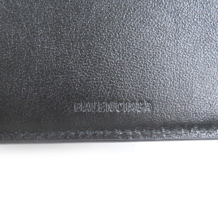 Pristine BALENCIAGA Bill Compartment Bifold Wallet compact wallet black leather