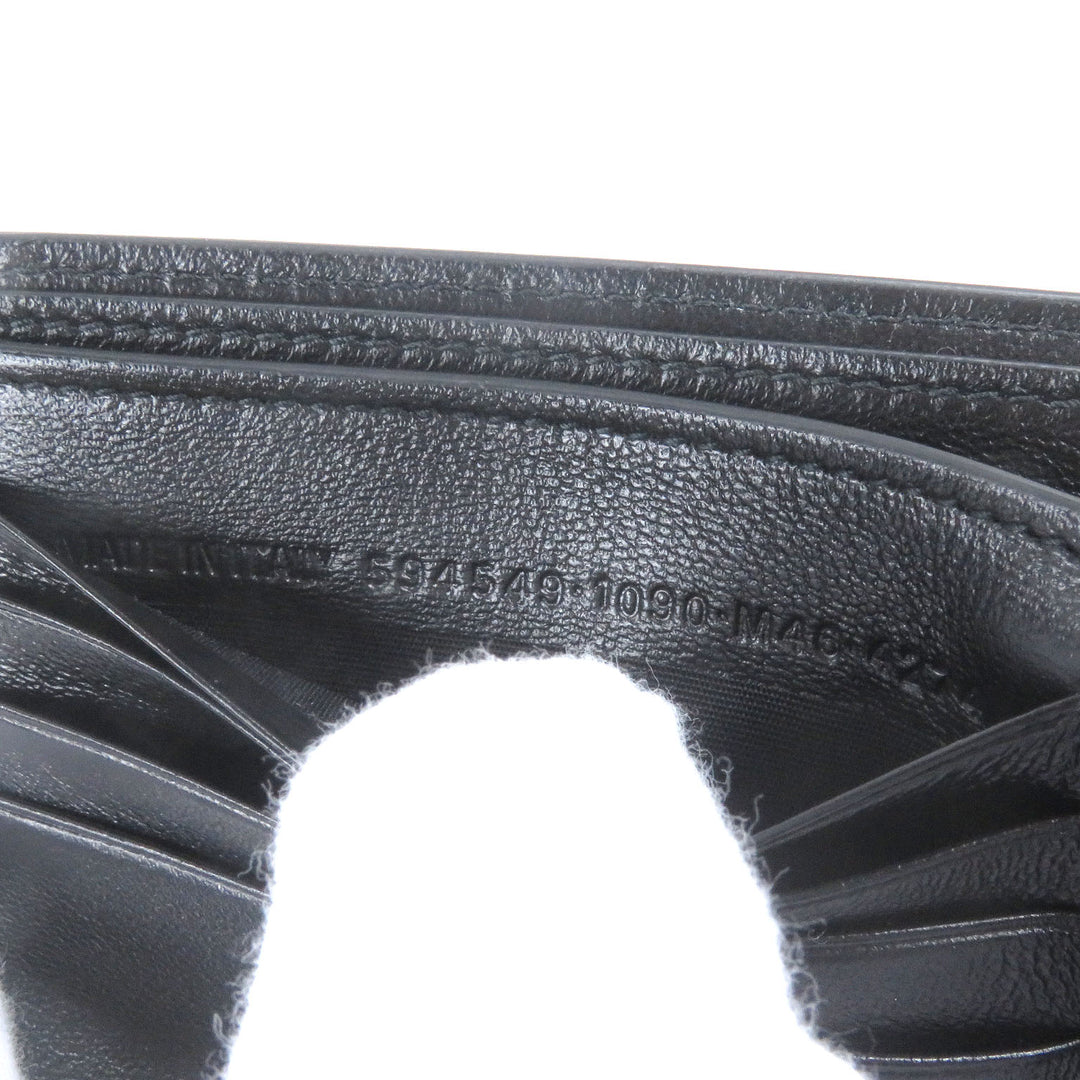 Pristine BALENCIAGA Bill Compartment Bifold Wallet compact wallet black leather
