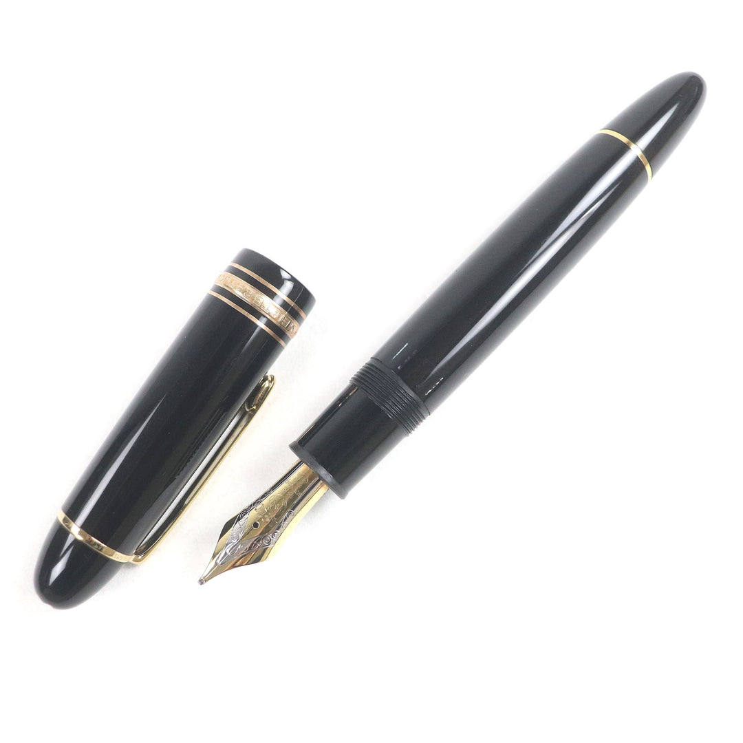 Excellent MONTBLANC fountain pen Meisterstck 149 Cap type Black gold 18K mens