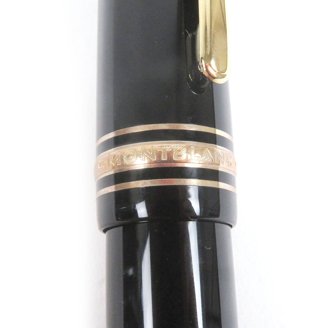 Excellent MONTBLANC fountain pen Meisterstck 149 Cap type Black gold 18K mens
