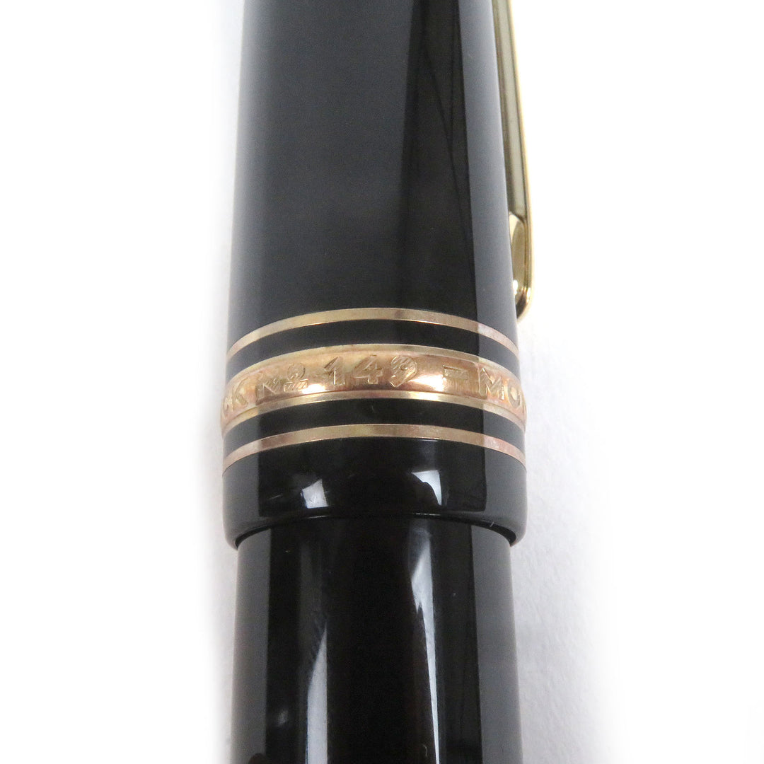 Excellent MONTBLANC fountain pen Meisterstck 149 Cap type Black gold 18K mens