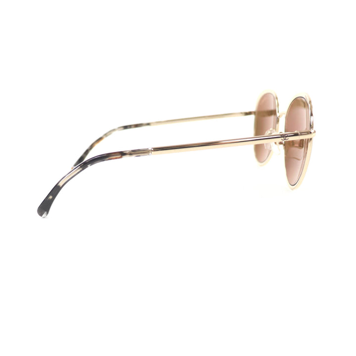 Excellent CHANEL sunglasses COCO Mark Boston Mirror Lens gold Women 4206