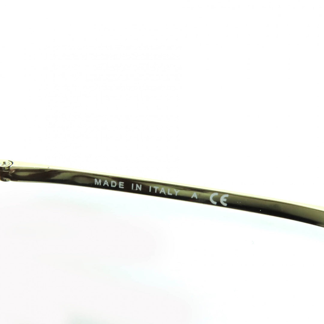 Excellent CHANEL sunglasses COCO Mark Boston Mirror Lens gold Women 4206