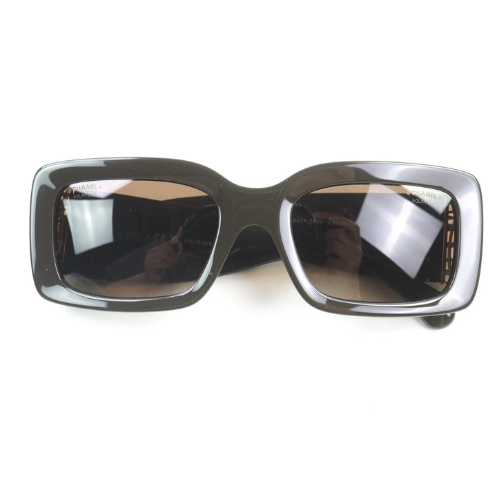 Excellent CHANEL sunglasses Rectangle Shape Current product COCO Mark Women 5534