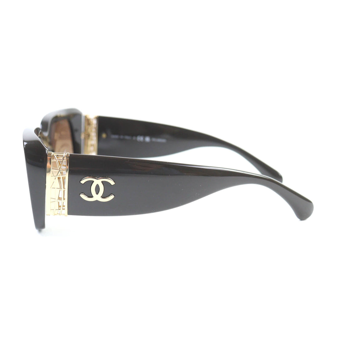 Excellent CHANEL sunglasses Rectangle Shape Current product COCO Mark Women 5534