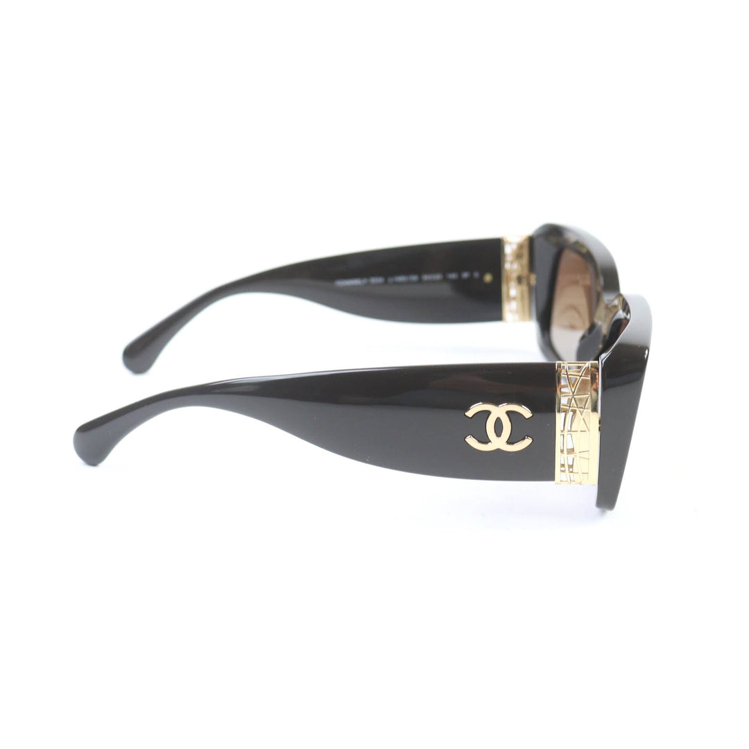 Excellent CHANEL sunglasses Rectangle Shape Current product COCO Mark Women 5534