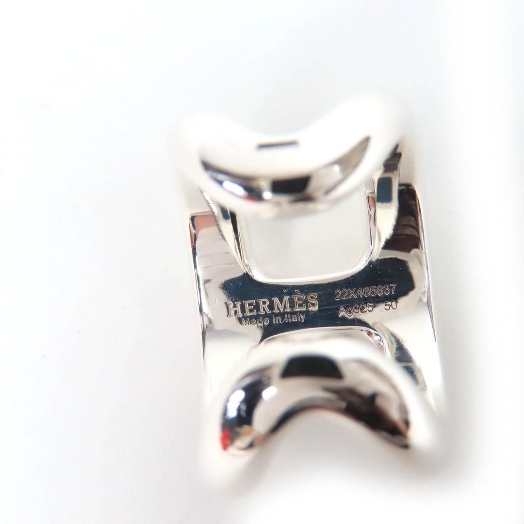 HERMES Ring Osmoz GM Ring Silver AG925 Women 50