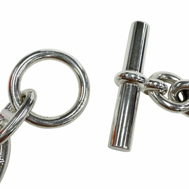 Excellent HERMES bracelet Chene Dunkle MM Silver AG925 Women