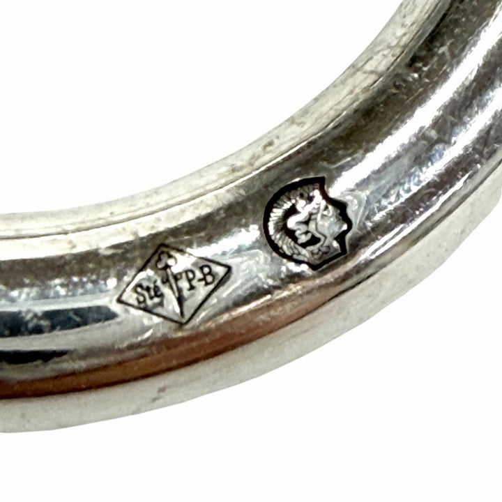 Excellent HERMES bracelet Chene Dunkle MM Silver AG925 Women