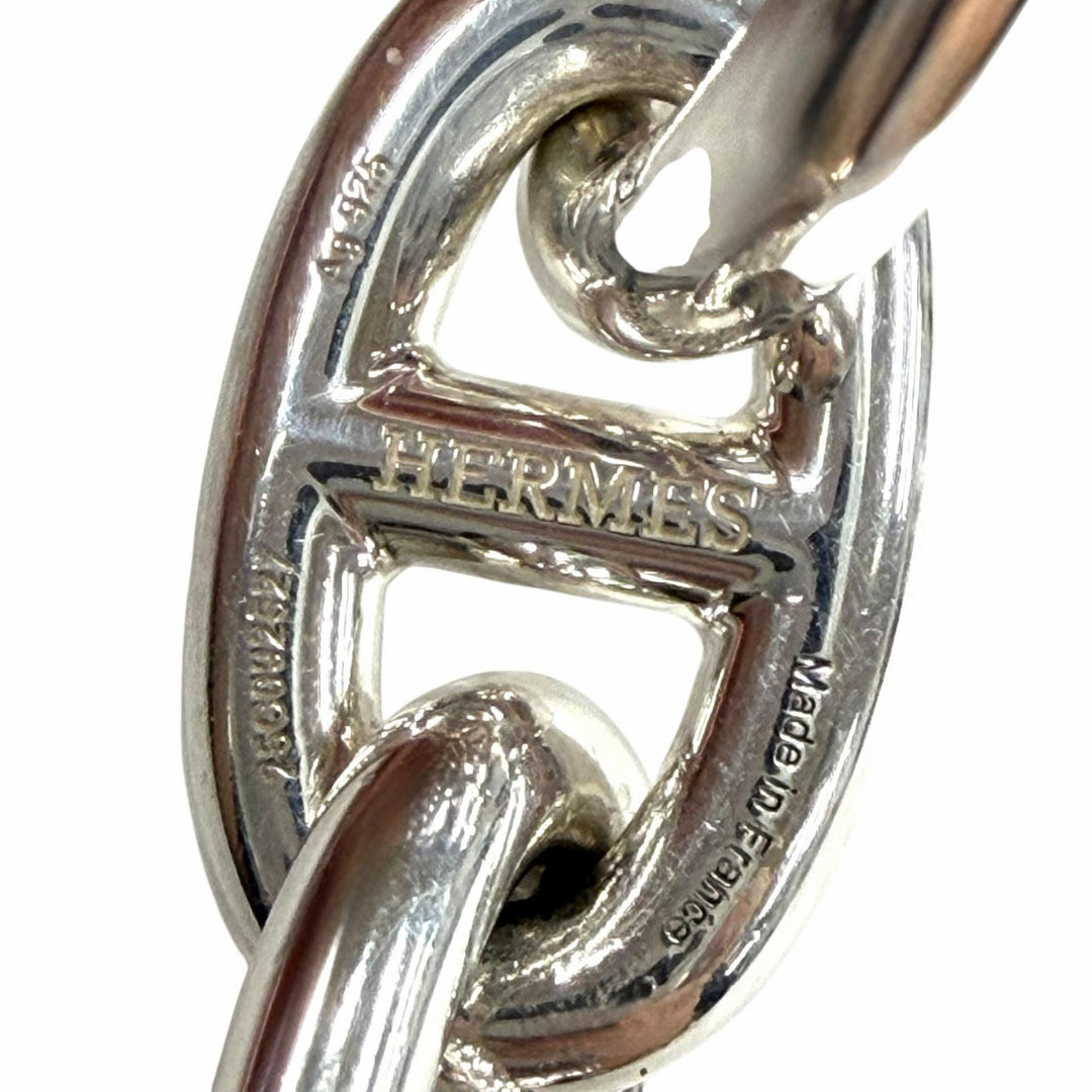Excellent HERMES bracelet Chene Dunkle MM Silver AG925 Women