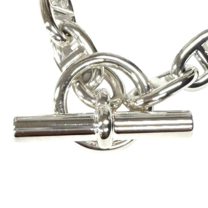 Excellent HERMES bracelet Chene Dunkle MM 14 frames Silver 925 Women
