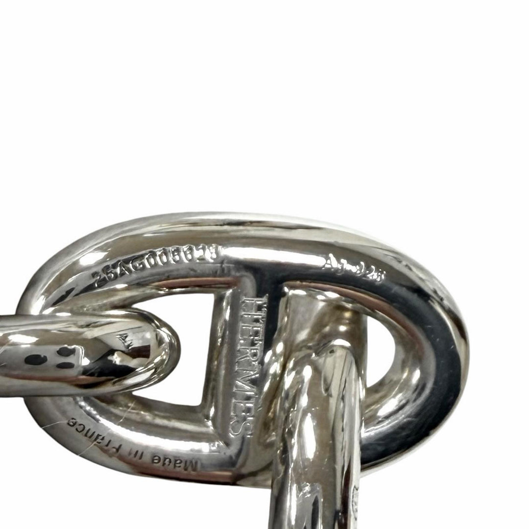 Excellent HERMES bracelet Chene Dunkle MM 14 frames Silver 925 Women
