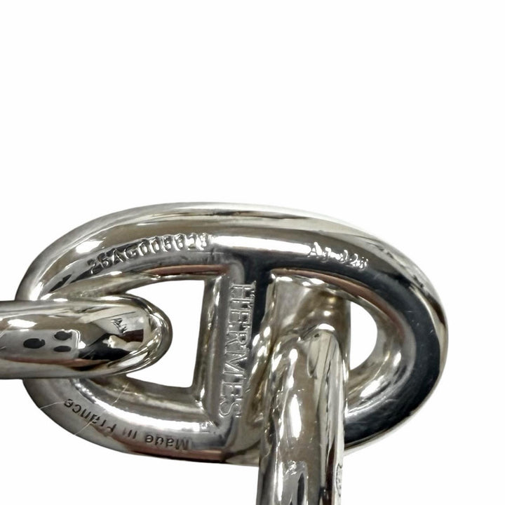 Excellent HERMES bracelet Chene Dunkle MM 14 frames Silver 925 Women