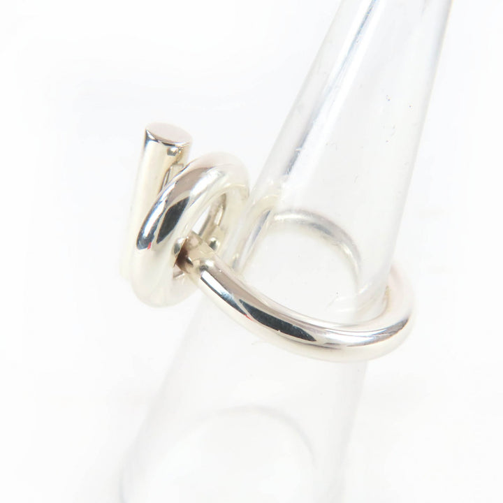 Excellent HERMES Ring Echappé MM Silver 925 Women