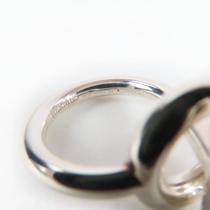 Excellent HERMES Ring Echappé MM Silver 925 Women