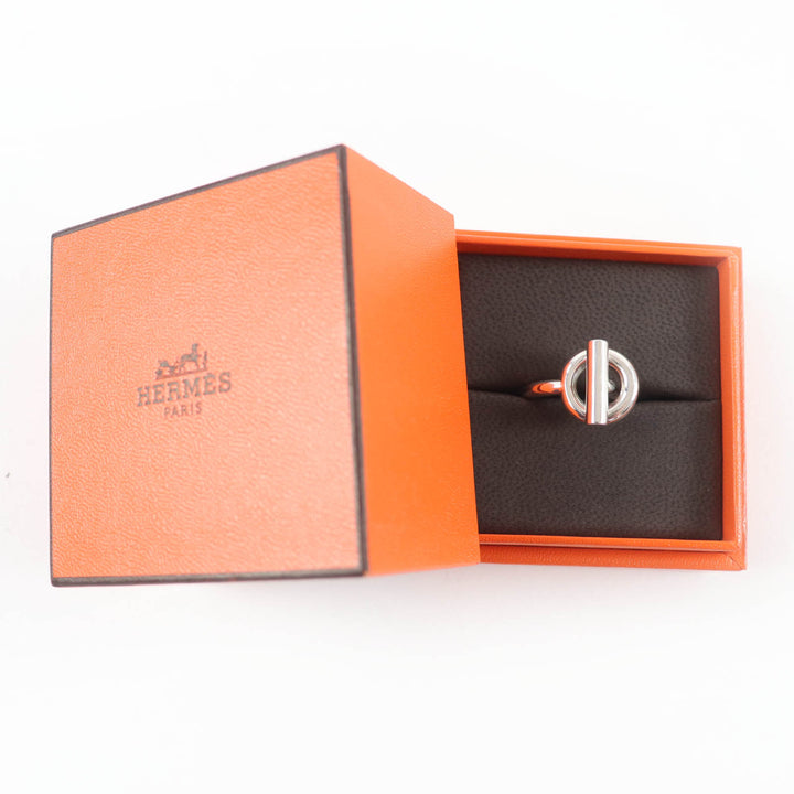 Excellent HERMES Ring Echappé MM Silver 925 Women