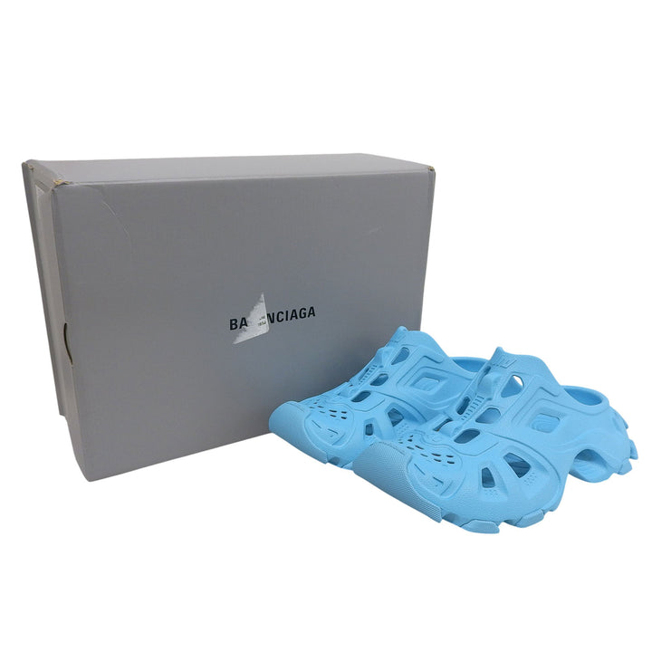 Excellent BALENCIAGA Sandals HD Mules blue rubber mens 40 735249