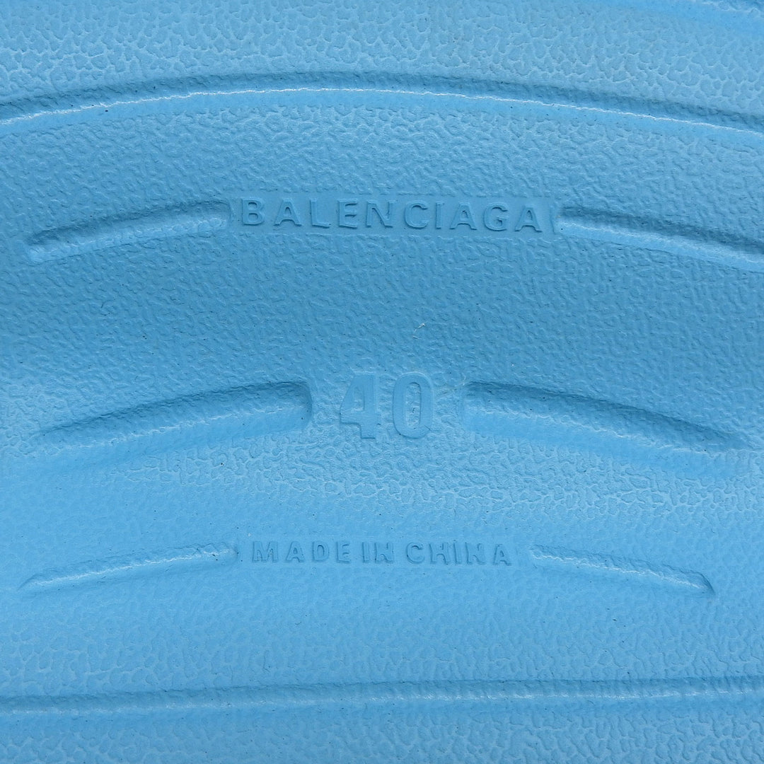 Excellent BALENCIAGA Sandals HD Mules blue rubber mens 40 735249