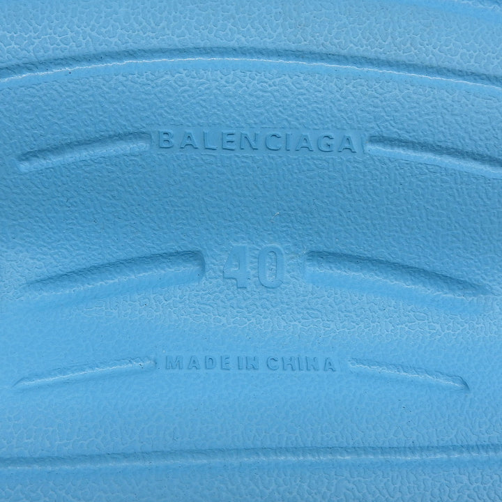 Excellent BALENCIAGA Sandals HD Mules blue rubber mens 40 735249