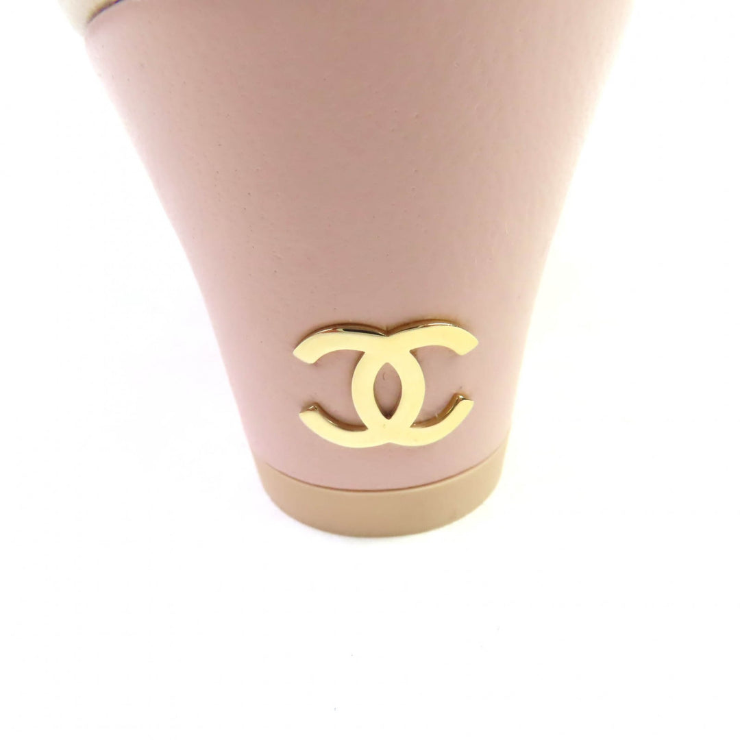Excellent CHANEL Sandals pink leather Women 35.5 G35297