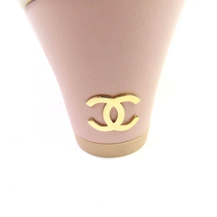 Excellent CHANEL Sandals pink leather Women 35.5 G35297