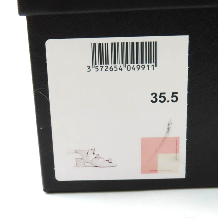 Excellent CHANEL Sandals pink leather Women 35.5 G35297