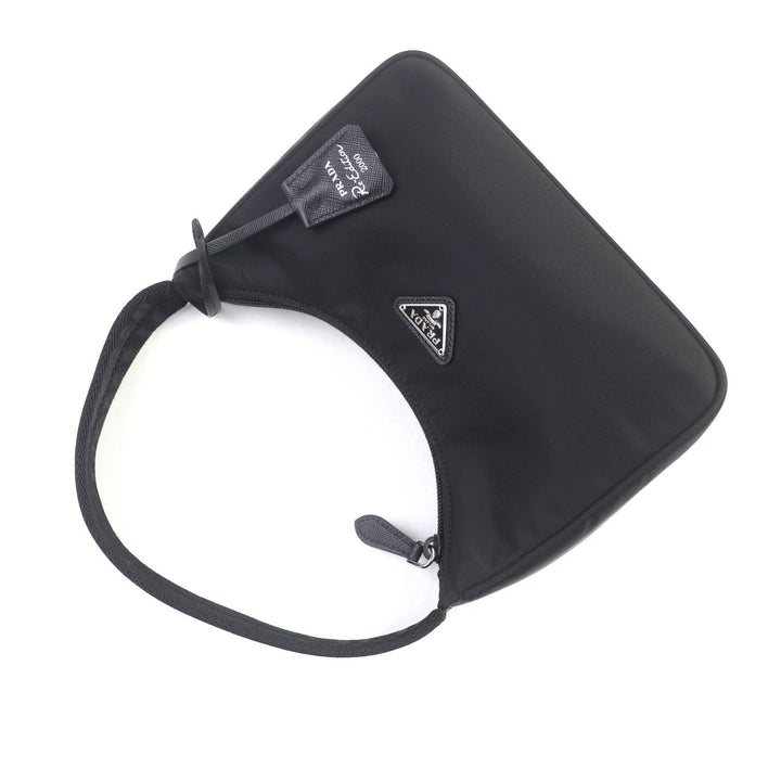 Pristine PRADA Handbag Re-Edition 2000 black Test Women 1NE515