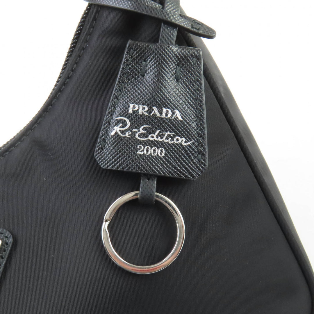 Pristine PRADA Handbag Re-Edition 2000 black Test Women 1NE515