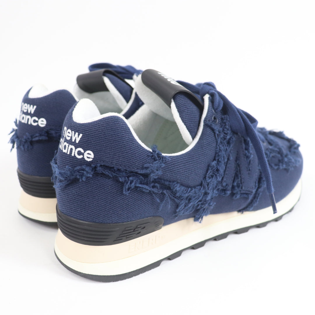 Excellent MIUMIU New Balance sneakers Logo fringed canvas Navy canvas Women 39 574