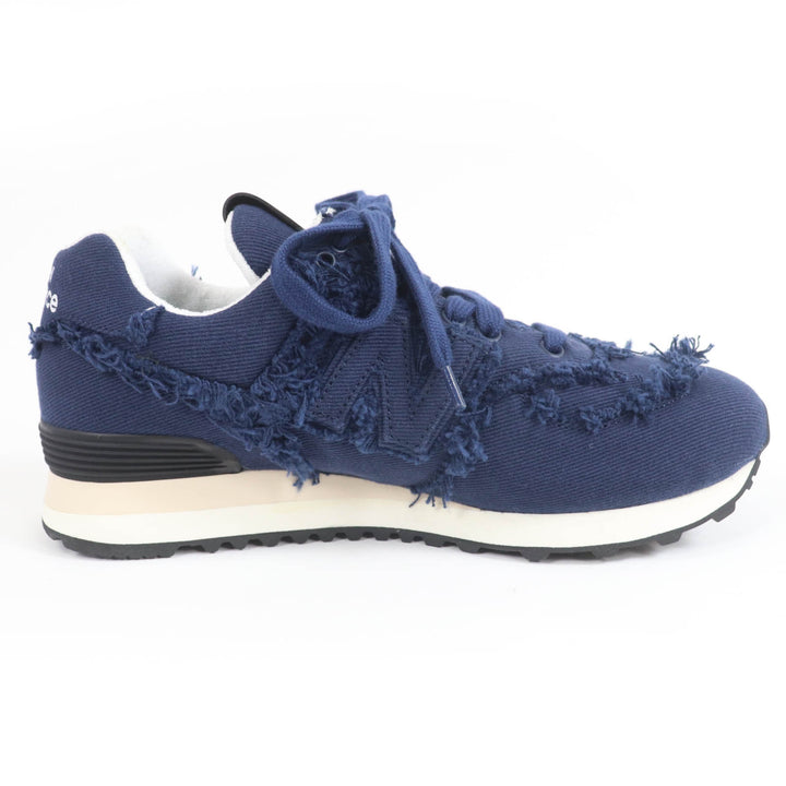 Excellent MIUMIU New Balance sneakers Logo fringed canvas Navy canvas Women 39 574
