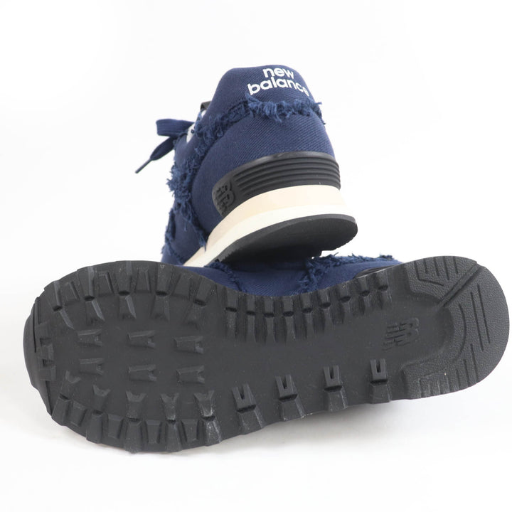 Excellent MIUMIU New Balance sneakers Logo fringed canvas Navy canvas Women 39 574