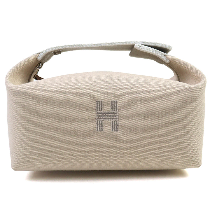 Pristine HERMES Pouch Brid A Black PM H logo handbag cotton Women
