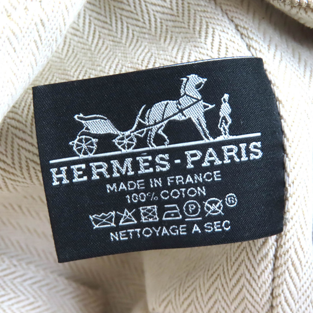 Pristine HERMES Pouch Brid A Black PM H logo handbag cotton Women