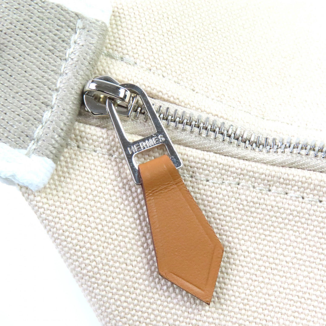Pristine HERMES Pouch Brid A Black PM H logo handbag cotton Women