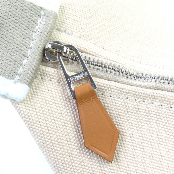 Pristine HERMES Pouch Brid A Black PM H logo handbag cotton Women