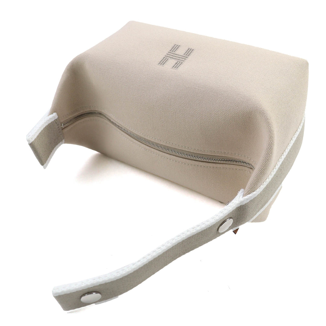 Pristine HERMES Pouch Brid A Black PM H logo handbag cotton Women