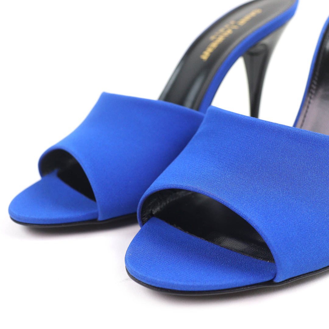 Excellent SAINT LAURENT PARIS Mule LA 16 Open to sandals blue ー Women 37 699767