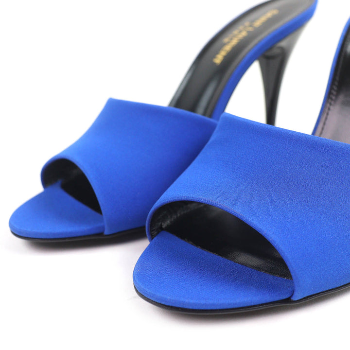 Excellent SAINT LAURENT PARIS Mule LA 16 Open to sandals blue ー Women 37 699767