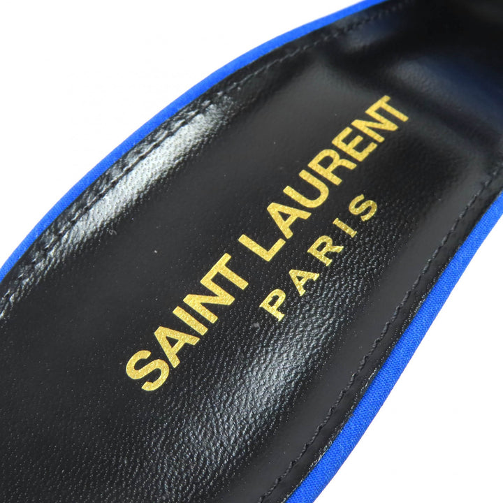Excellent SAINT LAURENT PARIS Mule LA 16 Open to sandals blue ー Women 37 699767