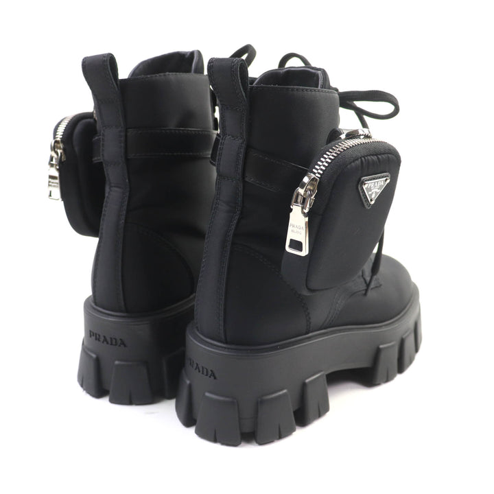 Great PRADA short boots monolith black ー Women 35.5 1T549M